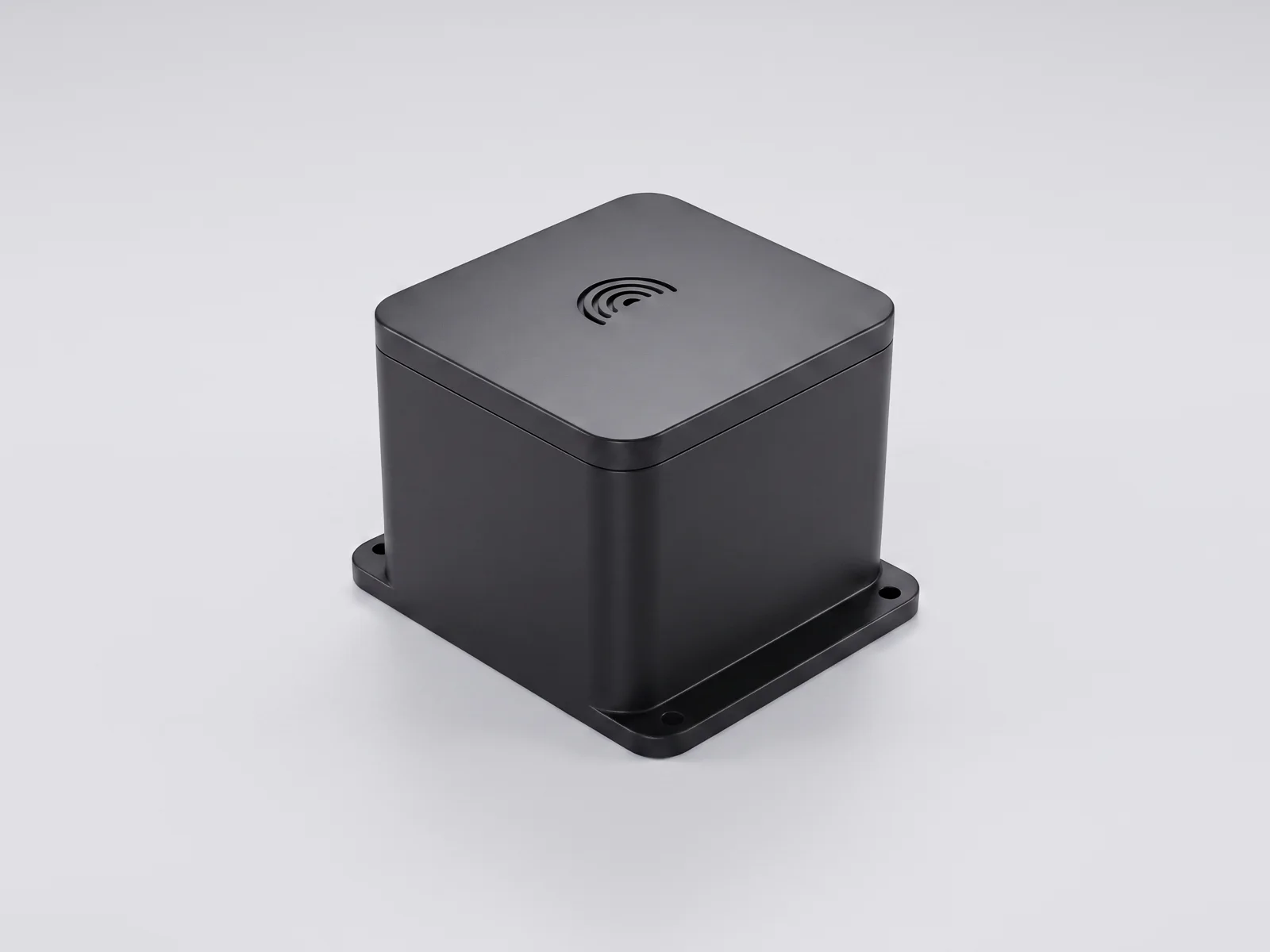 GeoShake T1 seismic sensor — minimalist enclosure, studio shot