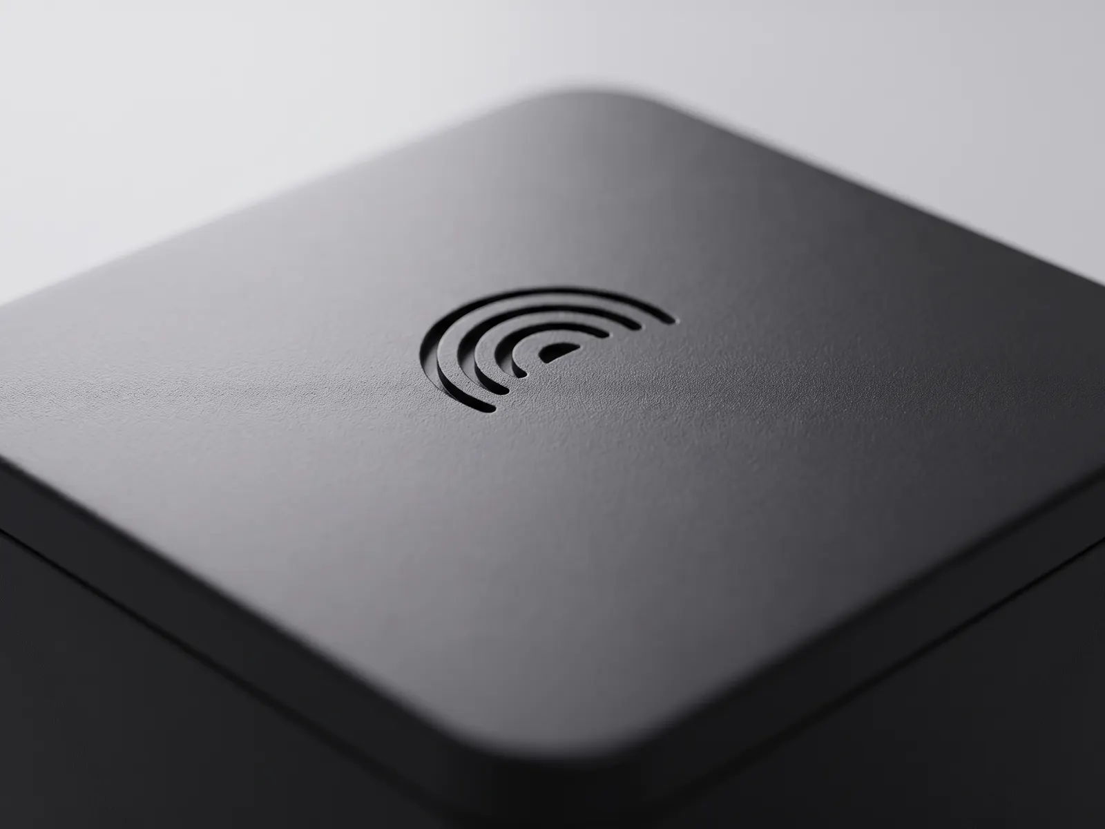 GeoShake logo on the enclosure — macro detail
